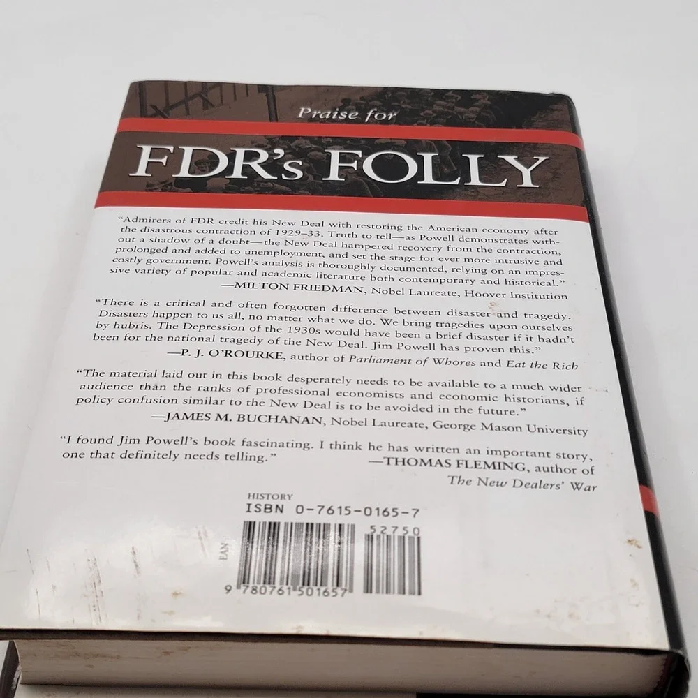 Jim Powell FDR's Folly Hardcover First Edition New Deal Great Depression Good